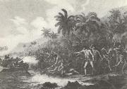 unknow artist Laga till dodades av hawaianer jag februari 1779 oil painting on canvas